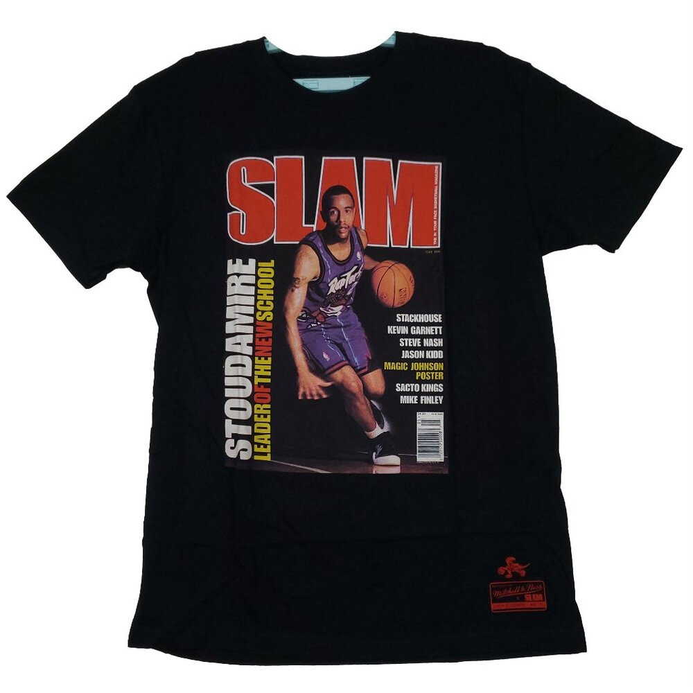 SLAM Damon Stoudamire Raptors Mitchell & Ness NBA Shirt L Large Black‎ NWT